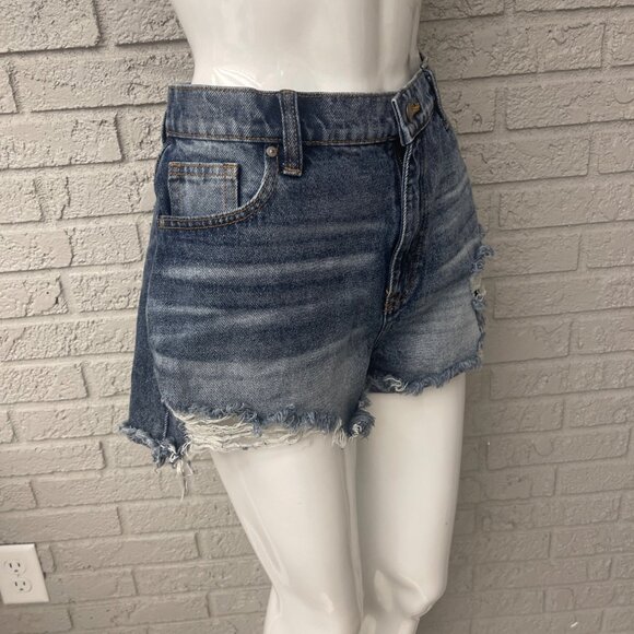 NoBo Girls High Rise Distress Denim Shorts Size 13 Juniors - Picture 4 of 6